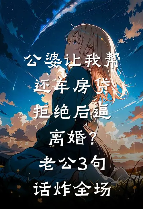 公婆让我帮还车房贷,拒绝后逼离婚?老公3句话炸全场